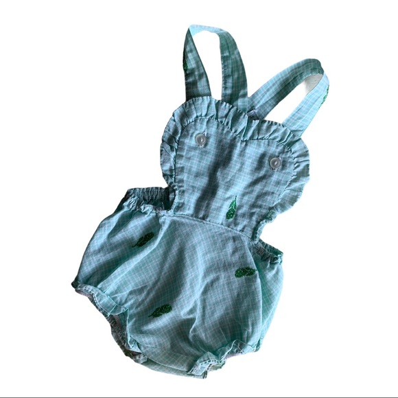 vintage Penny’s green gingham bubble romper - Picture 1 of 11